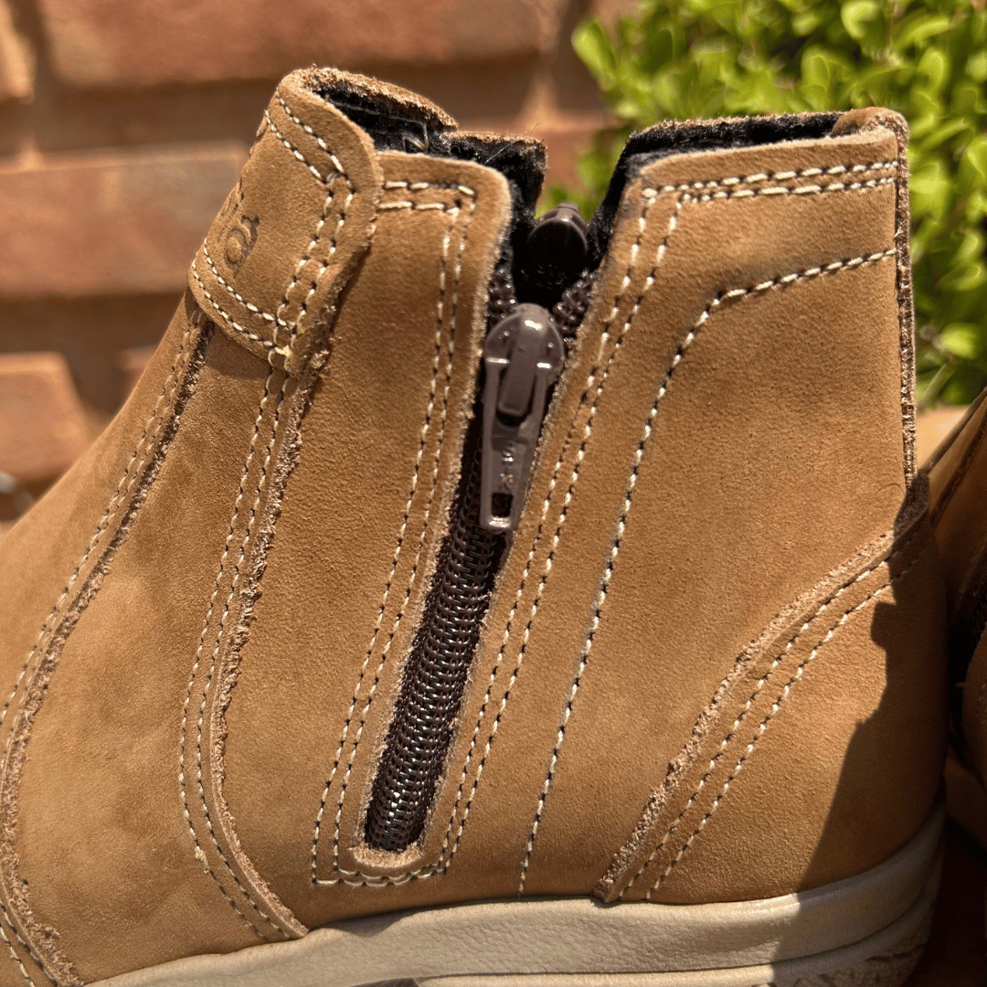 Botina Infantil Ziper Palha