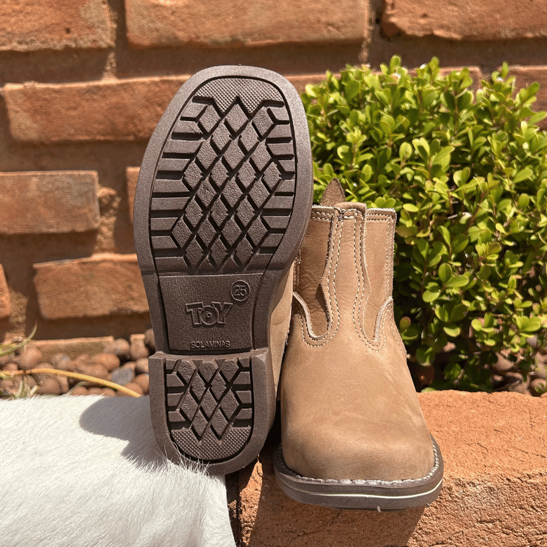 Botina Infantil Elástico Palha