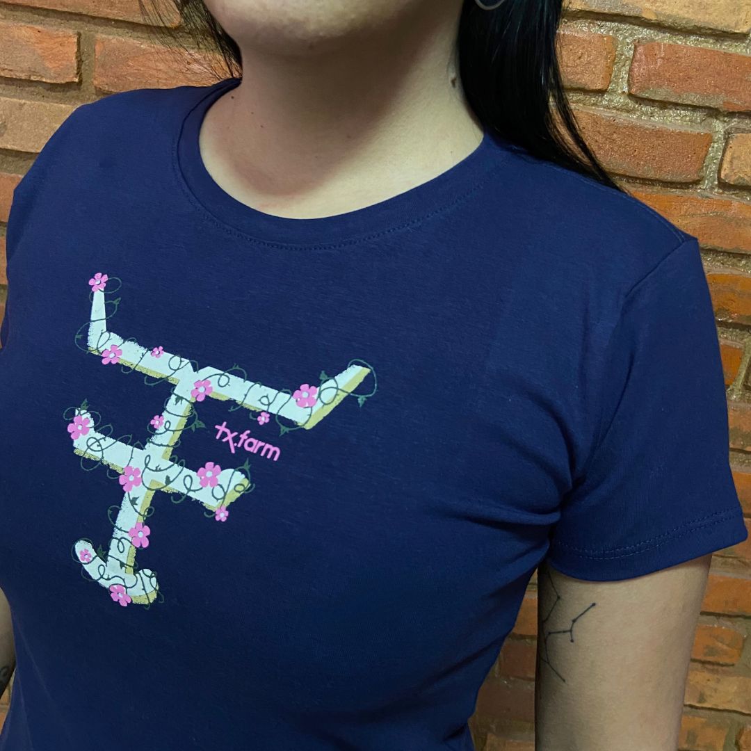 Camisa Texas Farm Feminina REF. CF283 AZUL MARINHO