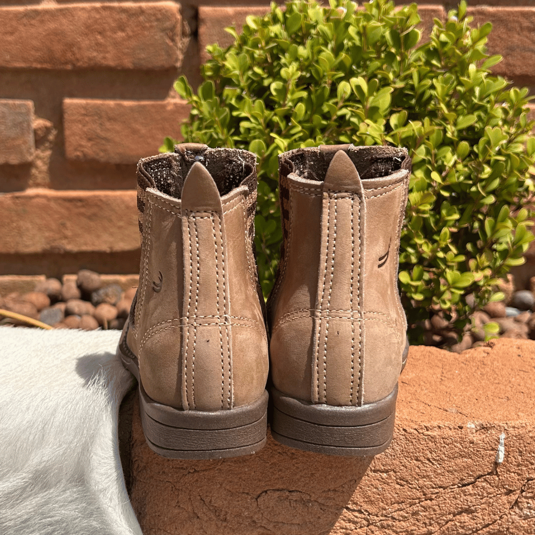 Botina Infantil Elástico Palha