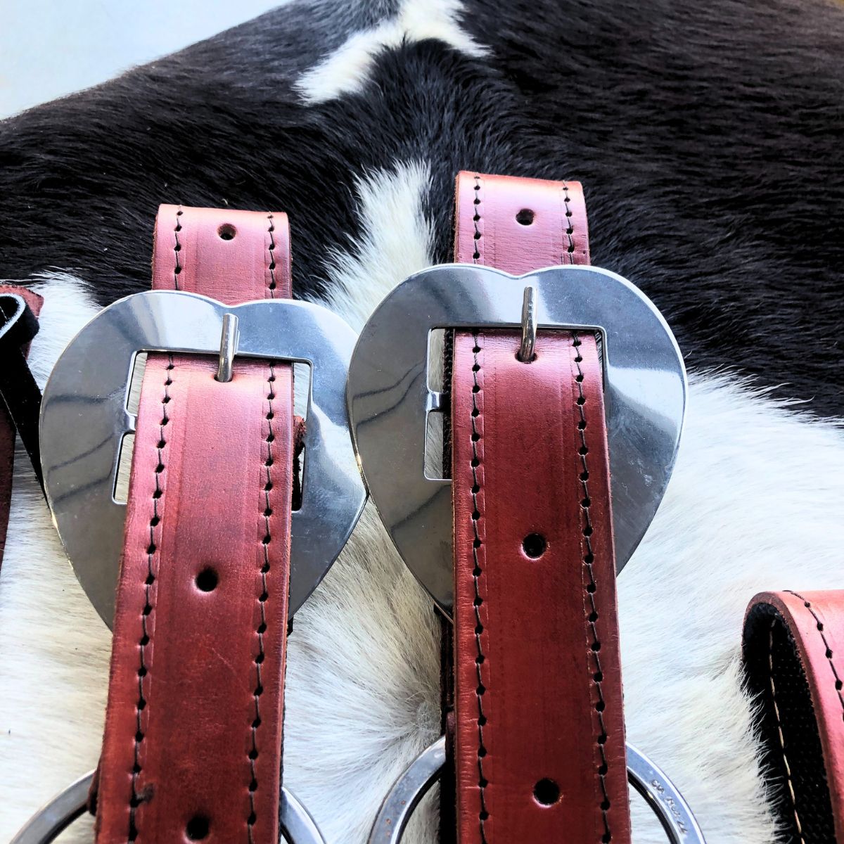 Arreata Em Couro Com Argola Coração Inox Havana