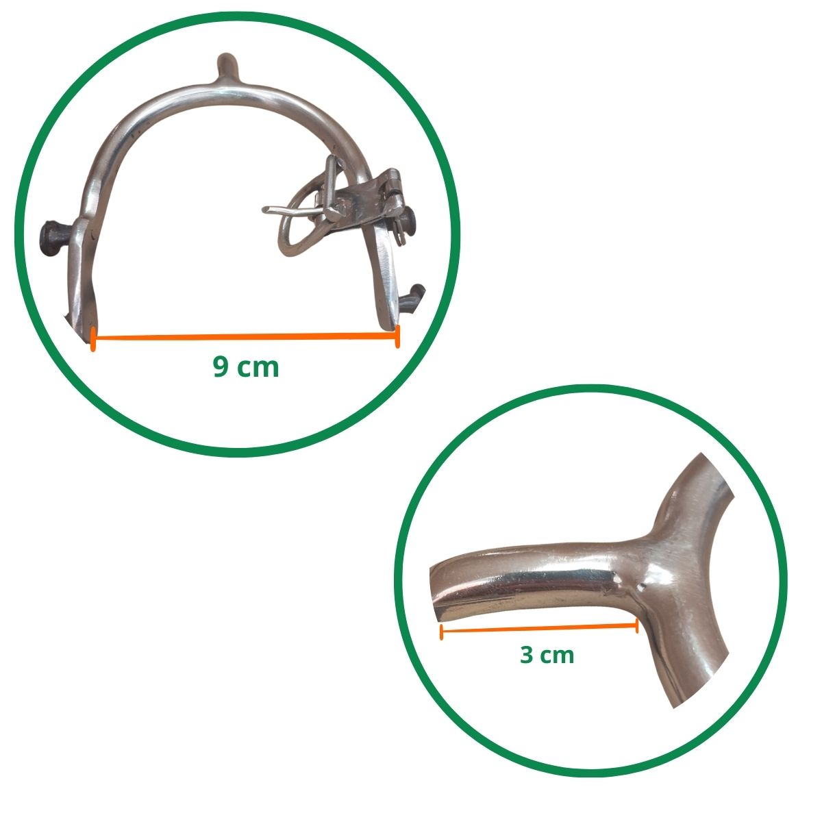 Espora Militar de Aço Inox Com Correia
