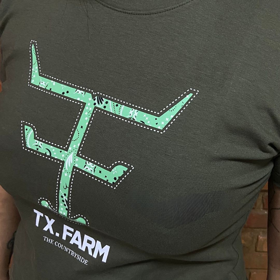 Camisa Texas Farm Feminina REF. CF273 VERDE FLORESTA