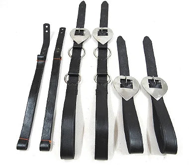 Arreata Completa em Couro de Búfalo Fivela Coração Inox Marrom