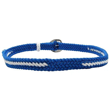 Bandinha de Chapéu Azul e Branco Trançada Inox Regulável