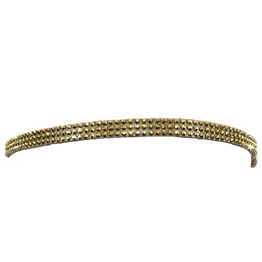 Bandinha Para Chapéu Couro Strass Dourado Com Regulagem