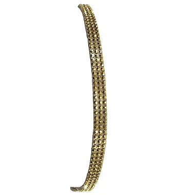 Bandinha Para Chapéu Couro Strass Dourado Com Regulagem