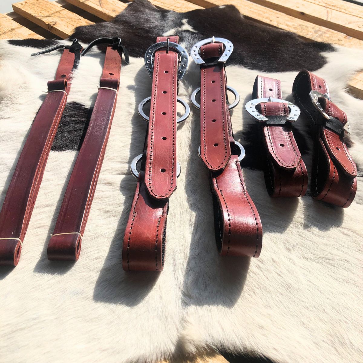 Arreata Em Couro Com Argola Ferradura Inox Havana