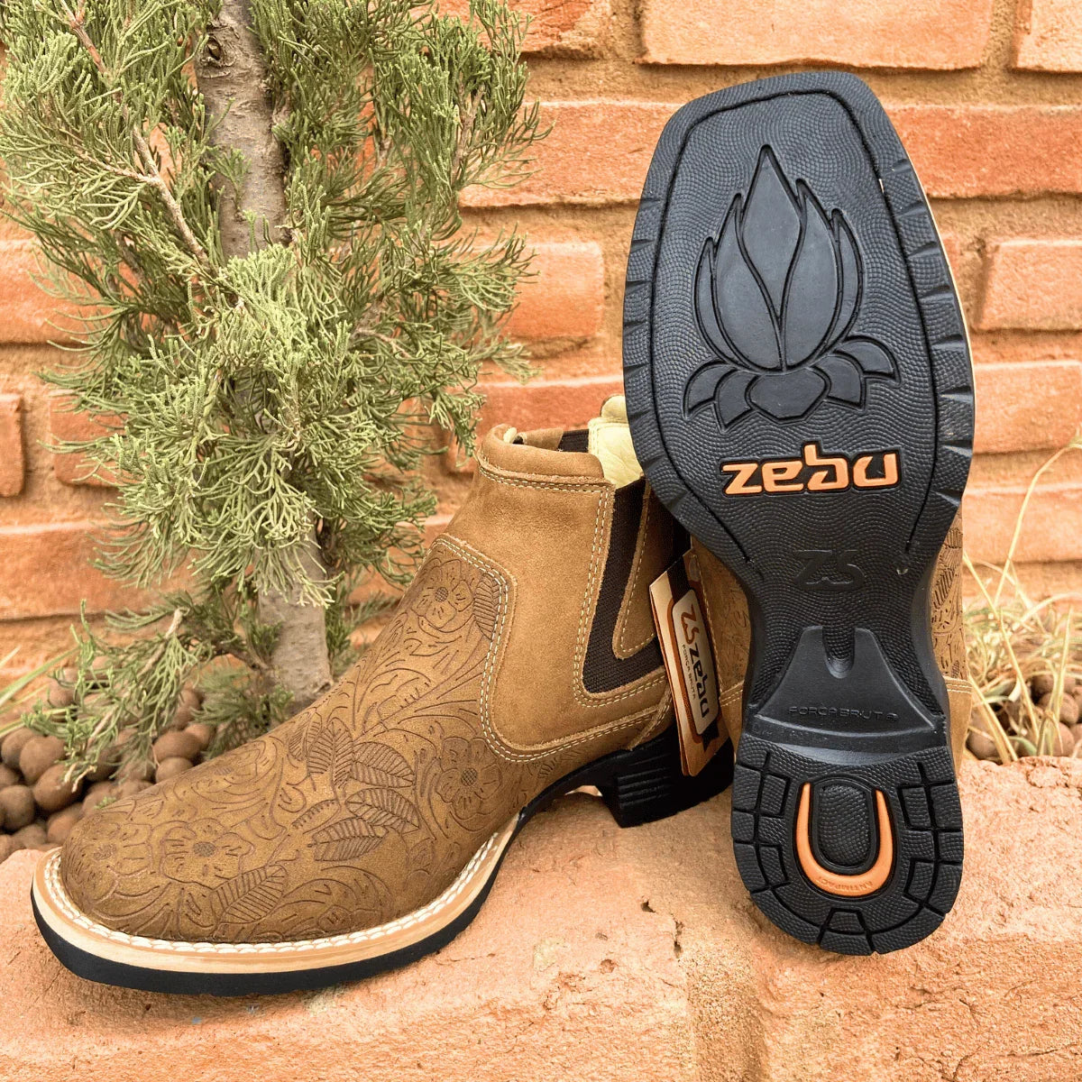 Botina Original Zebu Referência 71126- Areia – Couros ALLAS