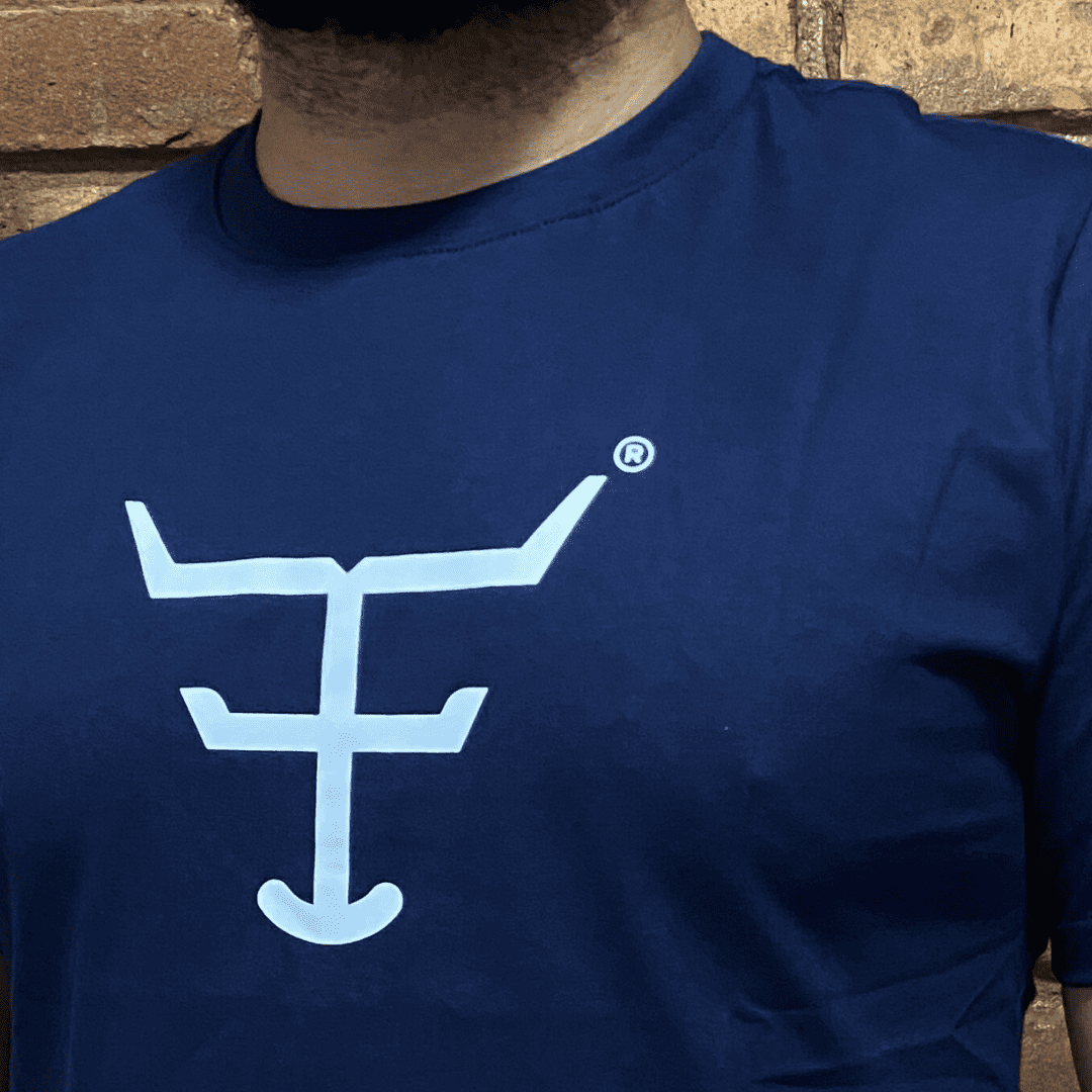 Camisa Texas Farm Masculina REF. CM589 AZUL MARINHO/BRANCO