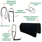 Sela Americana Marrom Simples Passeio Completa Com Freio Inox e Baixeiro