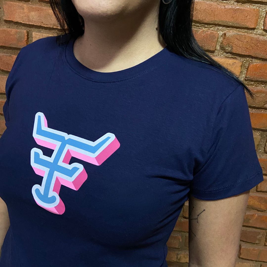 Camisa Texas Farm Feminina REF. CF295 AZUL MARINHO