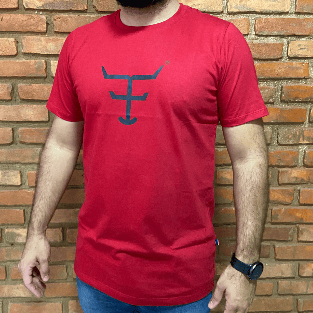 Camisa Texas Farm Masculina REF. CM589 VERMELHA/VINHO