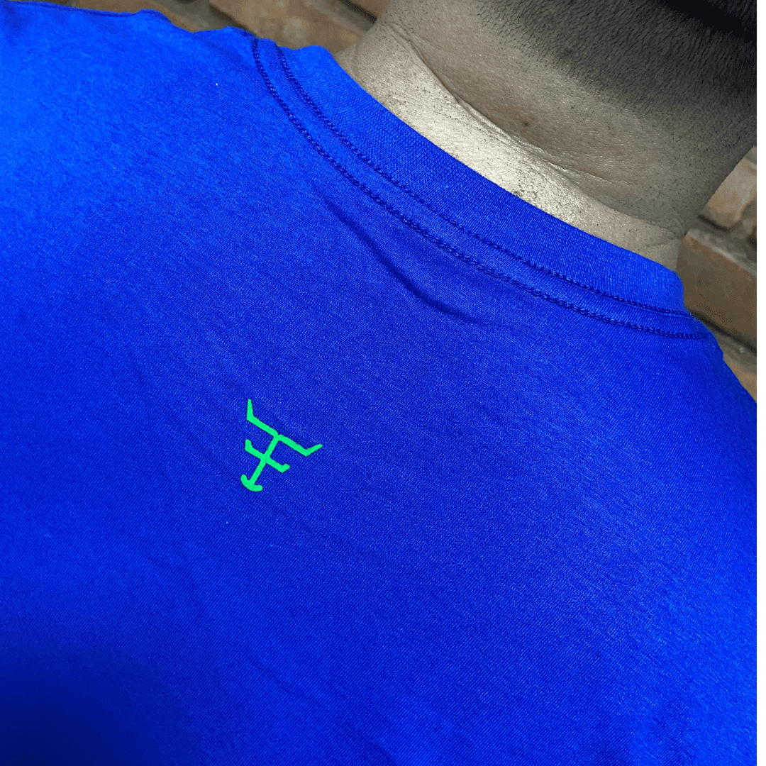 Camisa Texas Farm Masculina REF. CM589 AZUL ROYAL / VERDE NEON