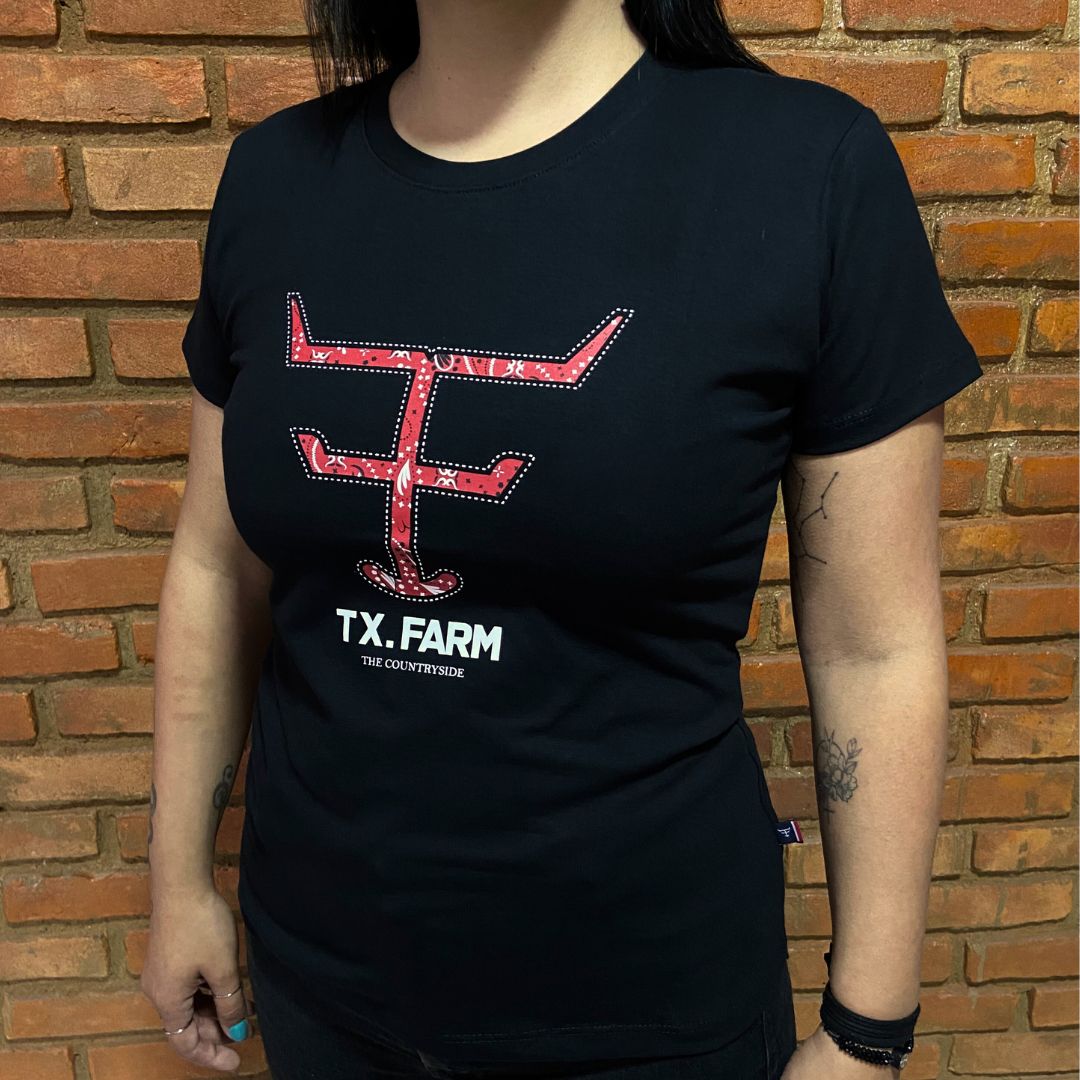 Camisa Texas Farm Feminina REF. CF273 PRETA
