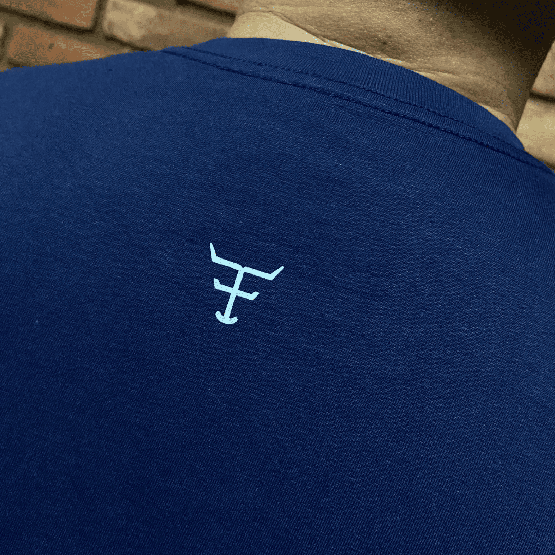 Camisa Texas Farm Masculina REF. CM589 AZUL MARINHO/BRANCO
