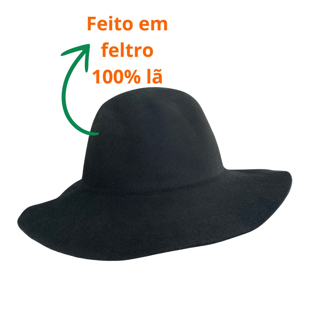 Chapéu Marcatto Cavalgada Cata Ovo Feltro 14718 Preto