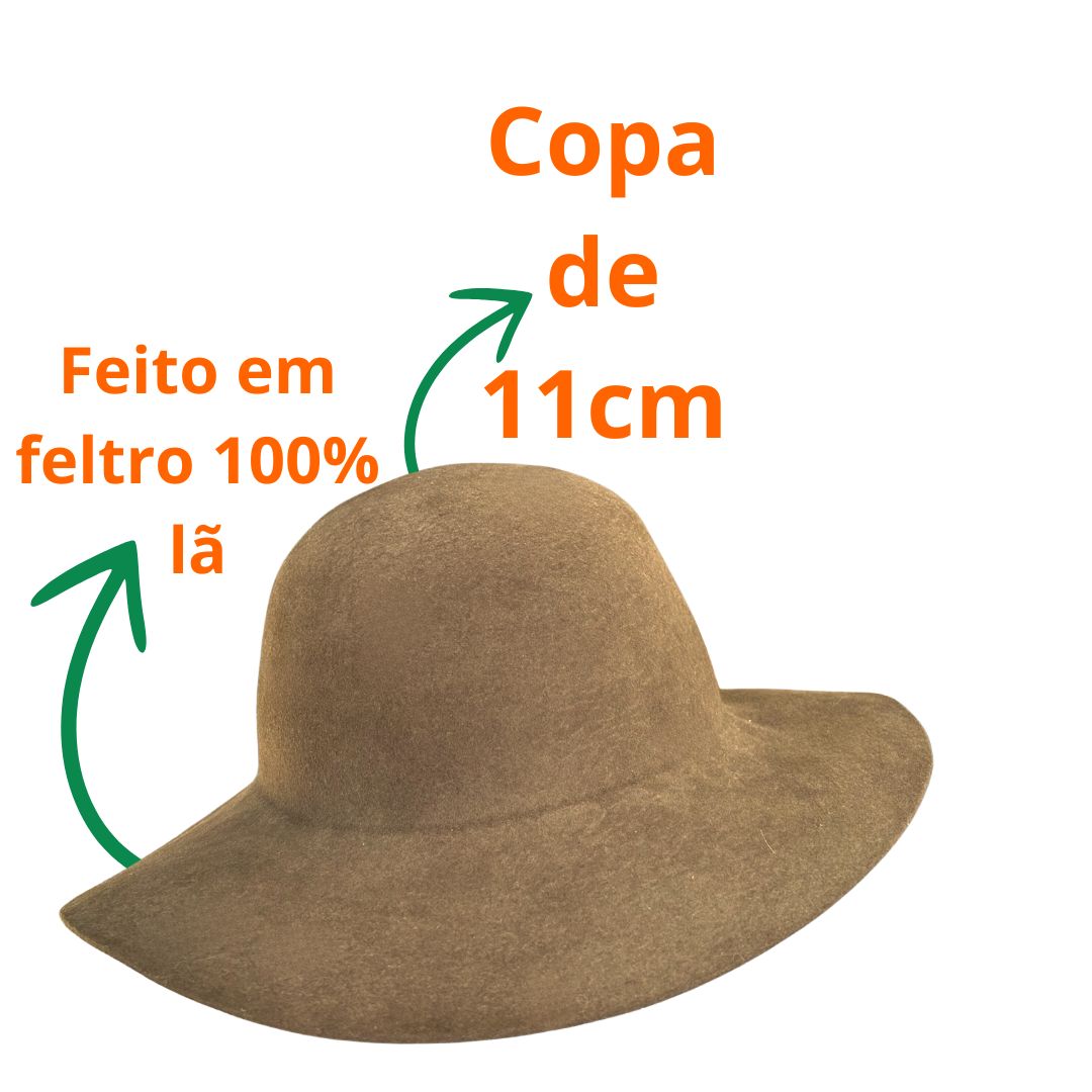 Chapéu Marcatto Cavalgada Cata Ovo Feltro 14718 Tabaco