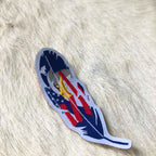 Adesivo Para Chapéu Pena Águia Americana