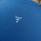 Camisa Texas Farm Masculina REF. CM589 AZUL INTENSE/OFF WHITE