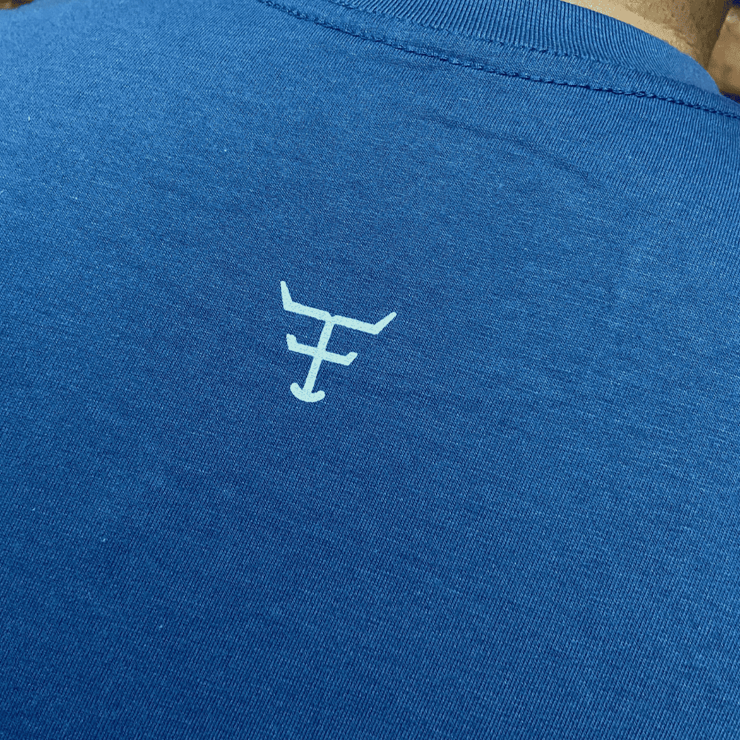 Camisa Texas Farm Masculina REF. CM589 AZUL INTENSE/OFF WHITE