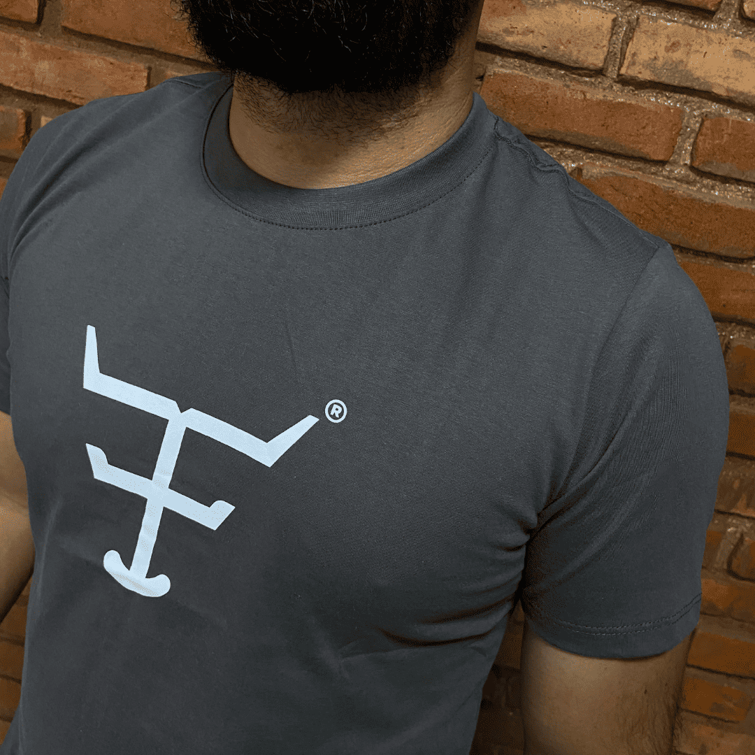 Camisa Texas Farm Masculina REF. CM589 CINZA MÉDIO/BRANCO