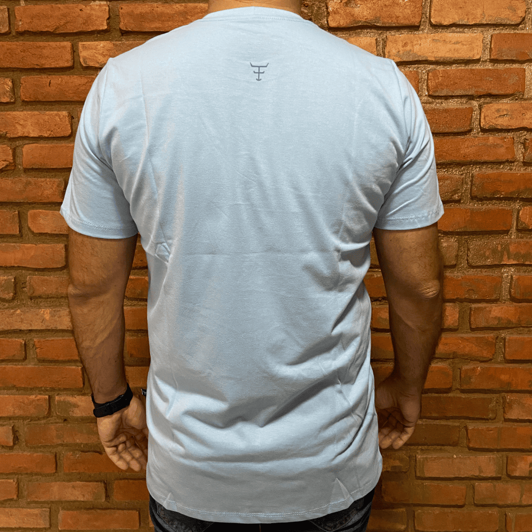 Camisa Texas Farm Masculina REF. CM589 AZUL BB/AZUL JEANS