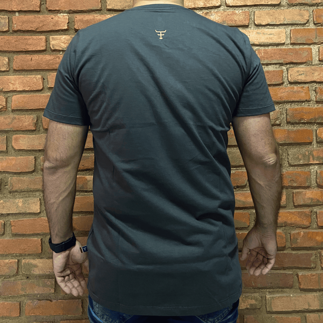 Camisa Texas Farm Masculina REF. CM589 MARROM CAFÉ/MARROM CÁQUI