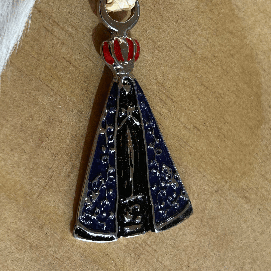 Chaveiro Nossa Senhora Aparecida com Mosquetão