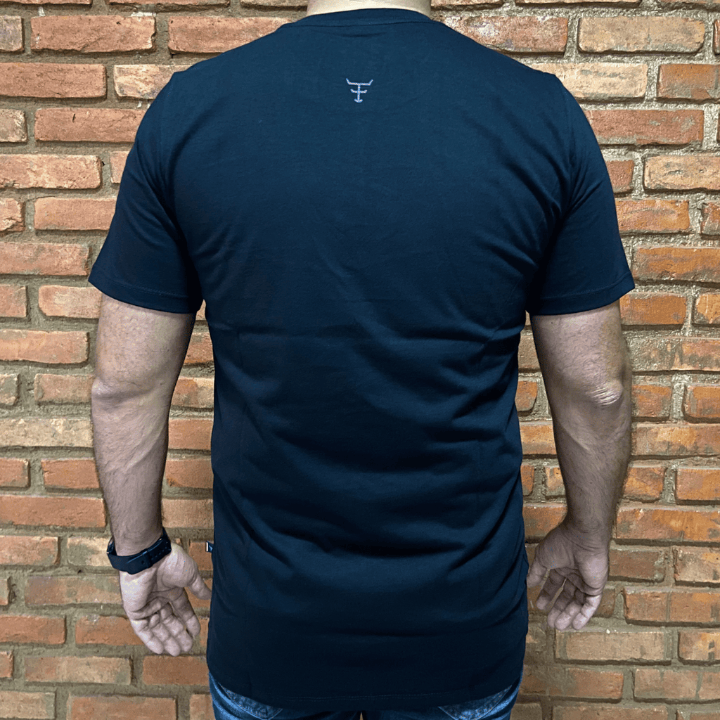Camisa Texas Farm Masculina REF. CM589 PRETA/CINZA CHUMBO