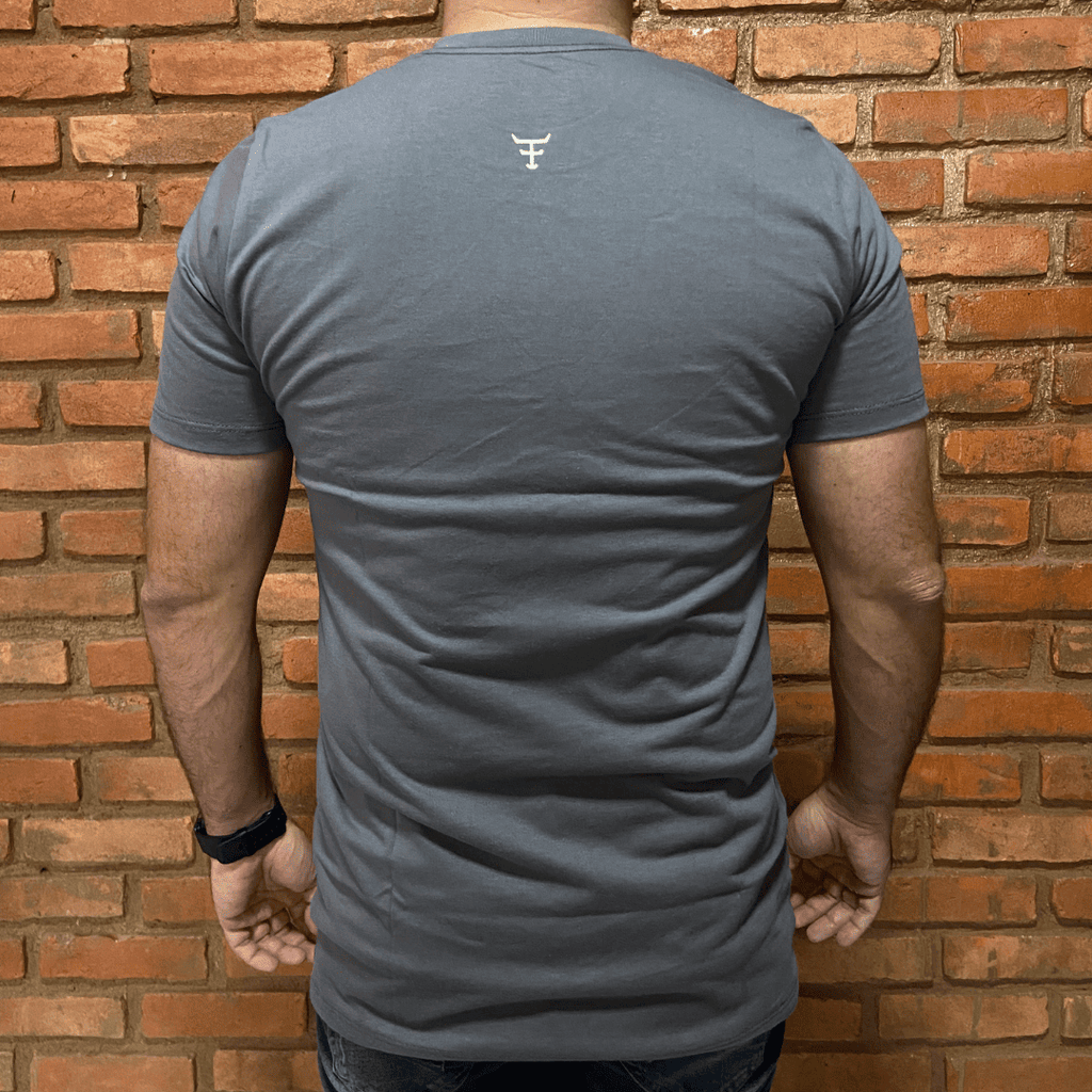 Camisa Texas Farm Masculina REF. CM589 CINZA MÉDIO/BRANCO