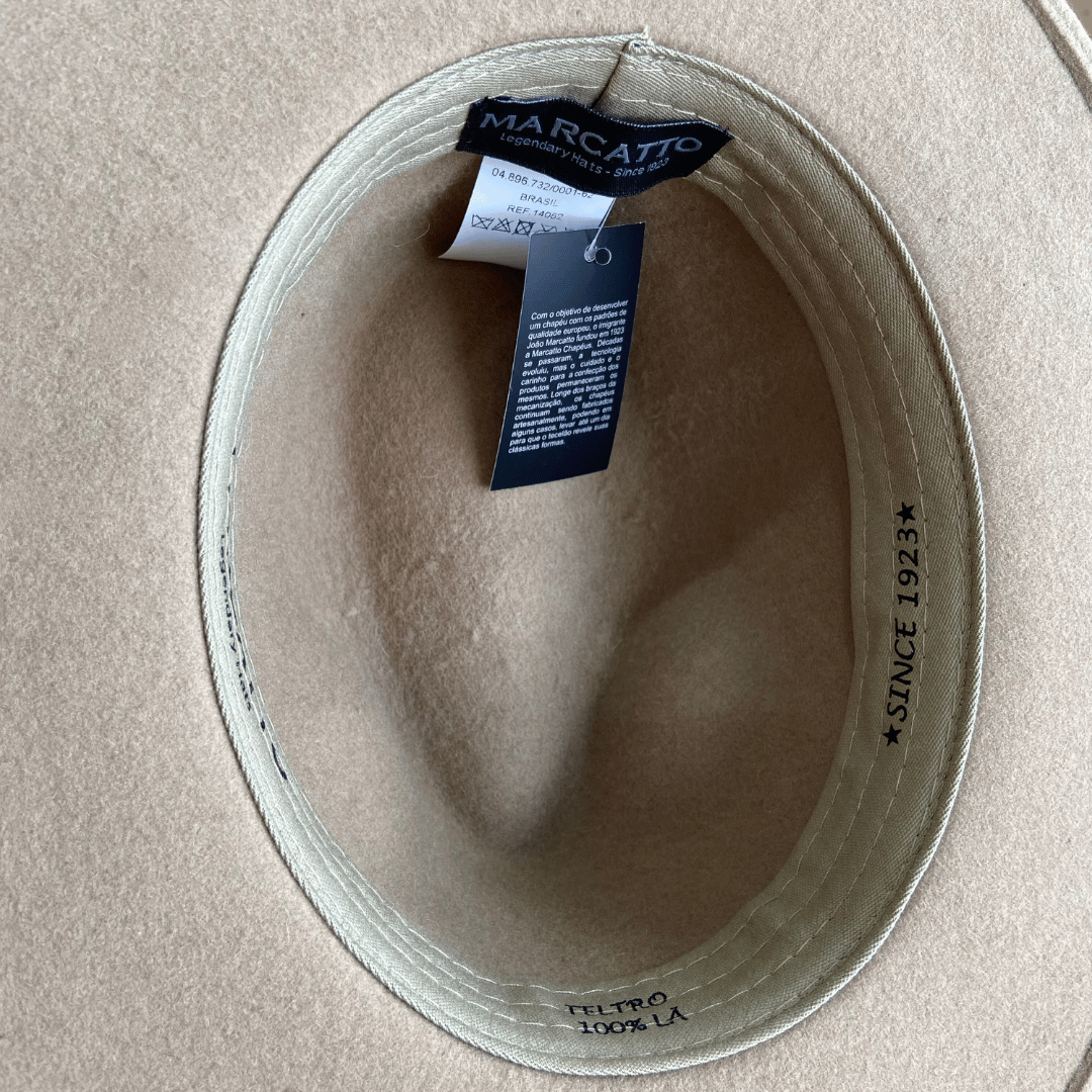 Chapéu Marcatto Feltro Extra Macio 14082 Cámel