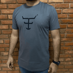 Camisa Texas Farm Masculina REF. CM589 CINZA MÉDIO/PRETO