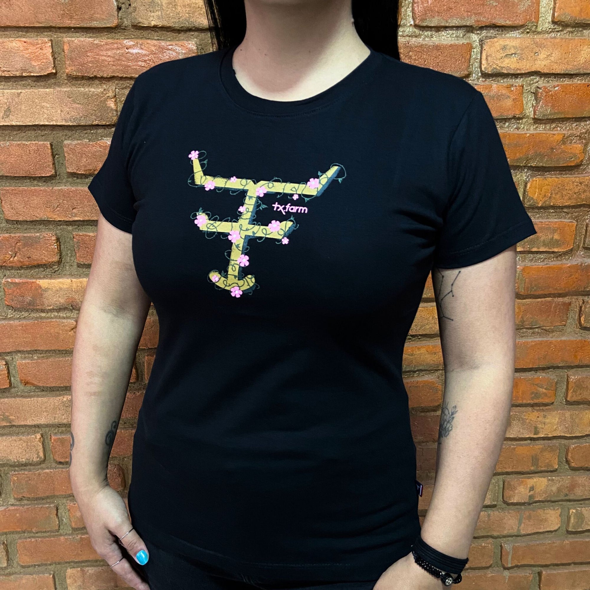 Camisa Texas Farm Feminina REF. CF283 PRETA