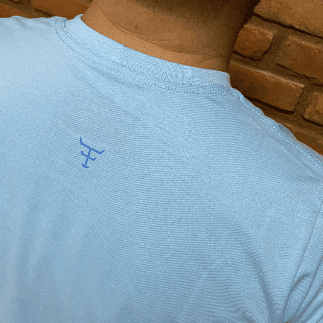 Camisa Texas Farm Masculina REF. CM589 AZUL BB/AZUL JEANS