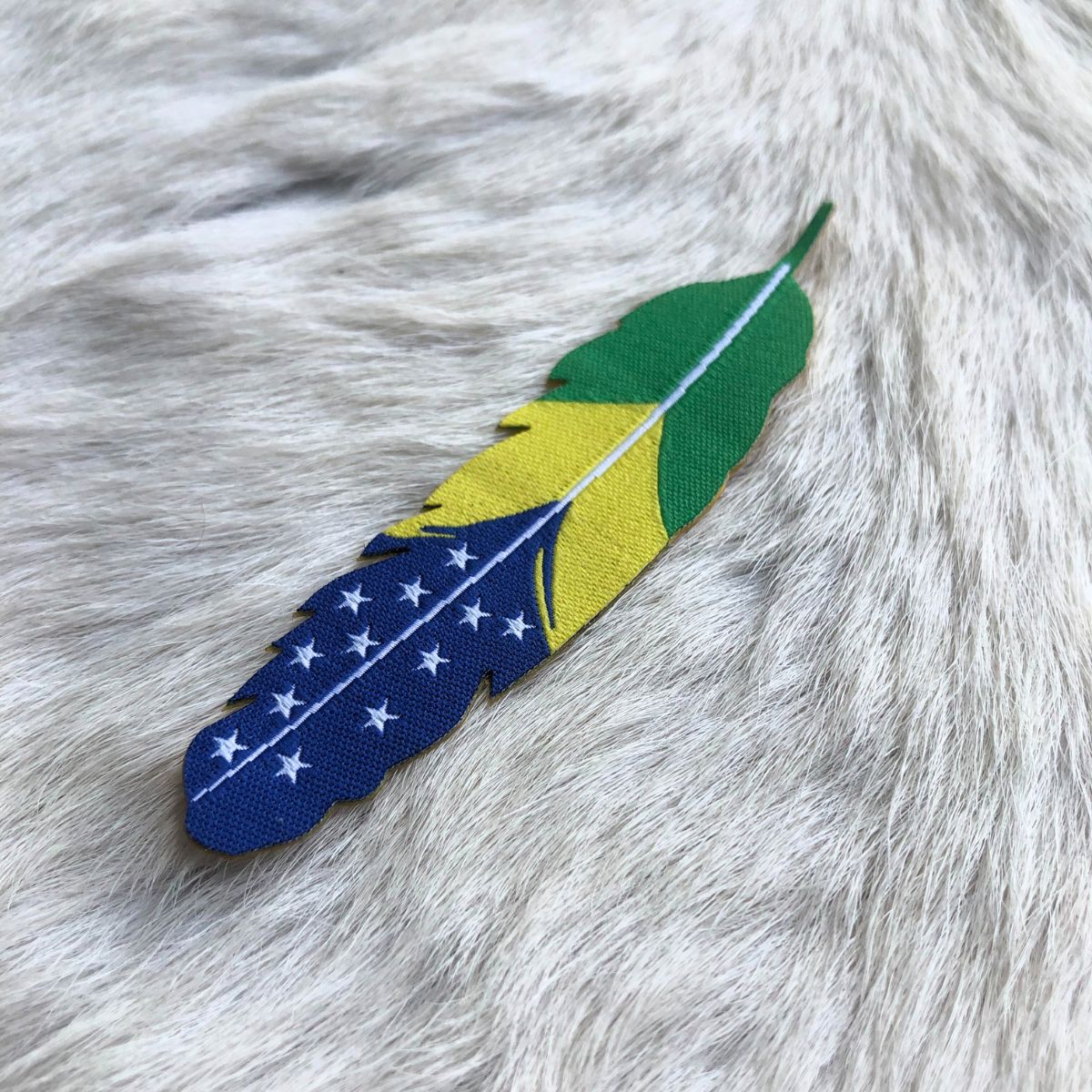 Adesivo Para Chapéu Pena Brasileira