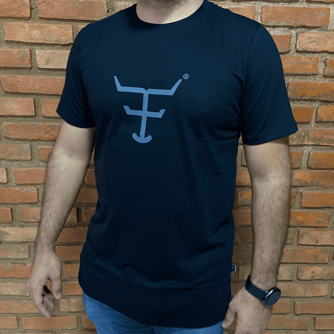 Camisa Texas Farm Masculina REF. CM589 PRETA/CINZA CHUMBO