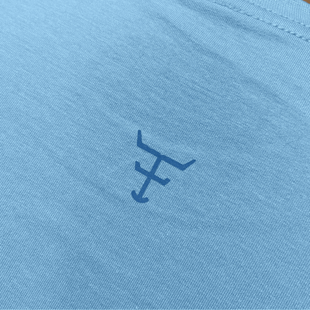 Camisa Texas Farm Masculina REF. CM589 AZUL BB/AZUL JEANS