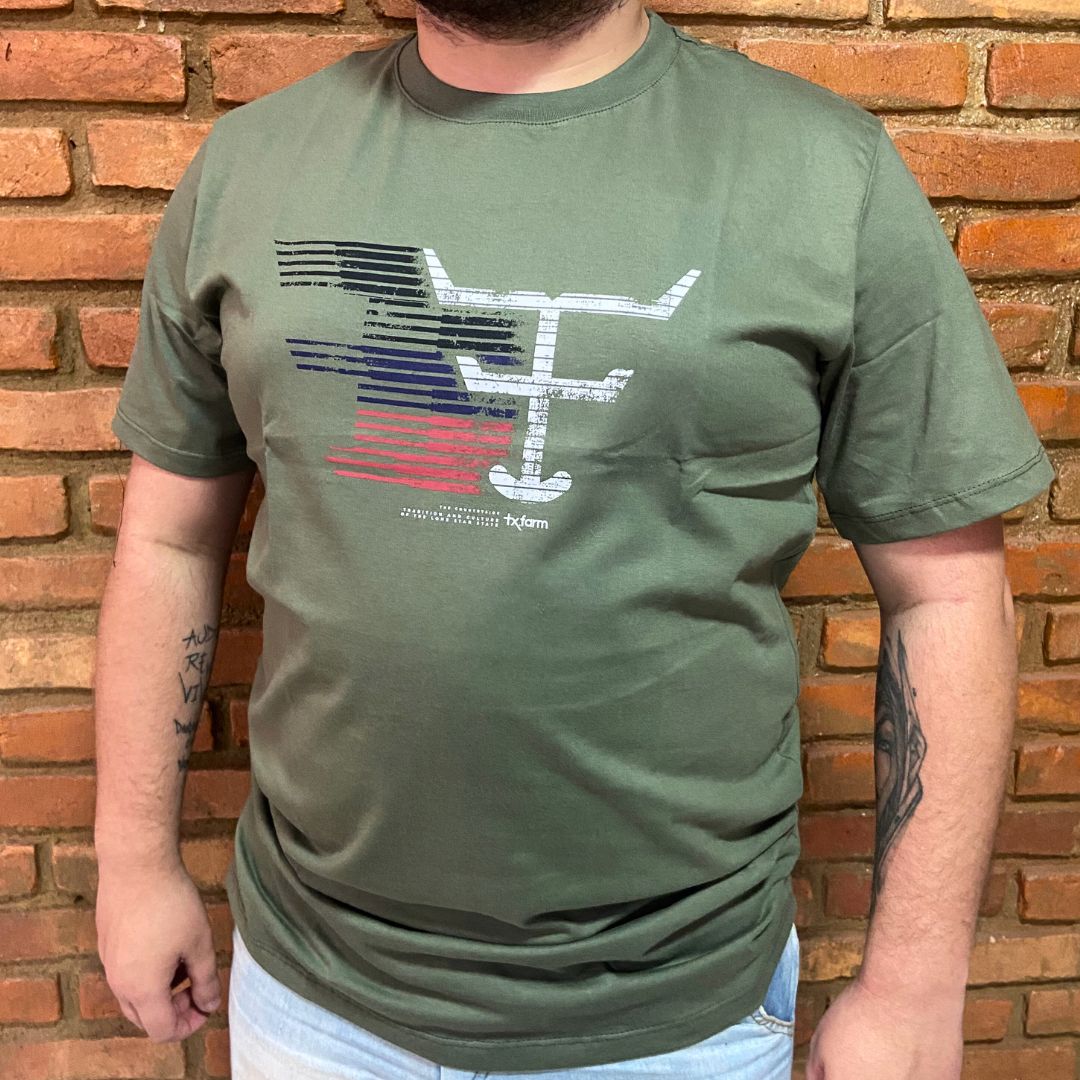 Camisa Texas Farm Masculina REF. CM583 VERDE BROTO