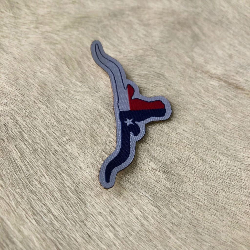 Adesivo Para Chapéu Touro Texas Com Borda Branca