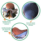 Sela de Couro 16 Polegadas Top 10 Completa para Montaria