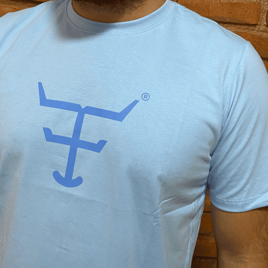 Camisa Texas Farm Masculina REF. CM589 AZUL BB/AZUL JEANS