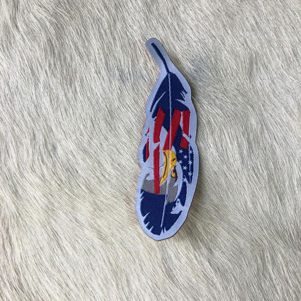 Adesivo Para Chapéu Pena Águia Americana