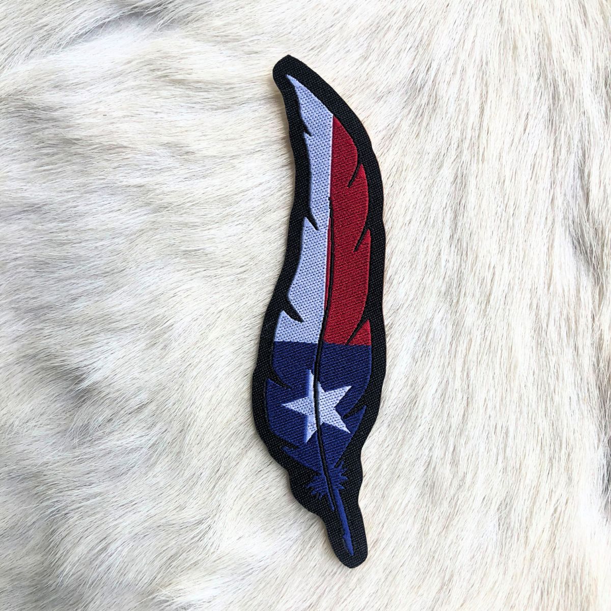 Adesivo Para Chapéu Pena Bandeira Do Texas