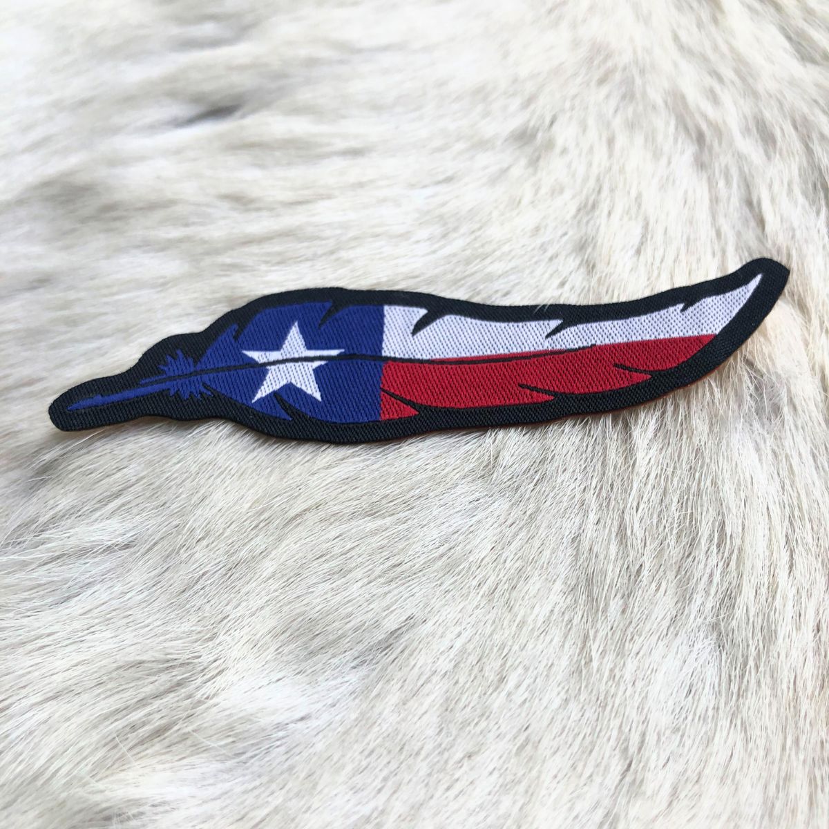 Adesivo Para Chapéu Pena Bandeira Do Texas
