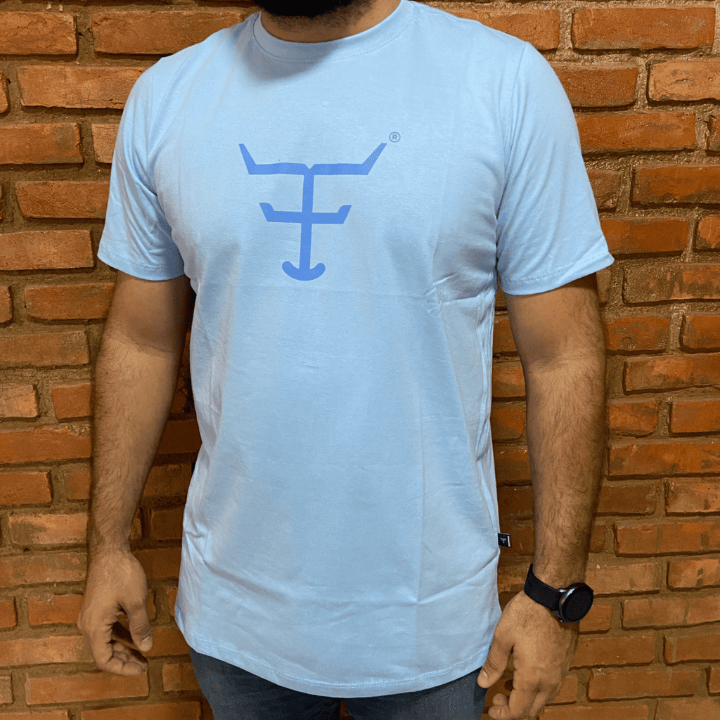 Camisa Texas Farm Masculina REF. CM589 AZUL BB/AZUL JEANS