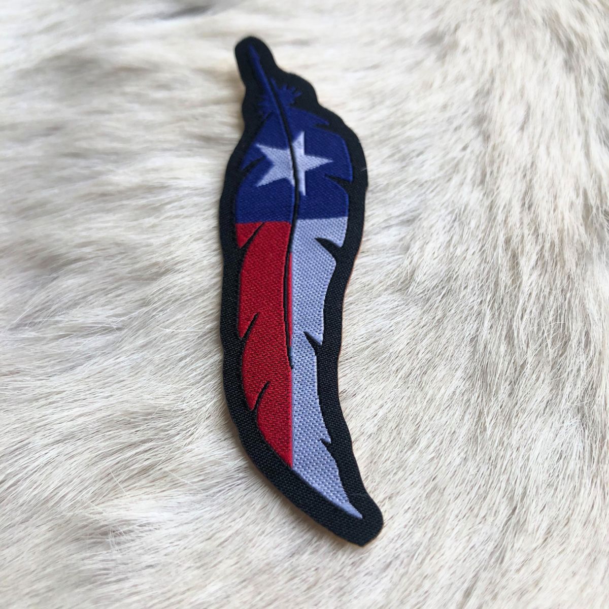 Adesivo Para Chapéu Pena Bandeira Do Texas