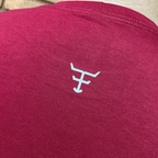 Camisa Texas Farm Masculina REF. CM589 VERMELHO BORDÔ/OFF WHITE