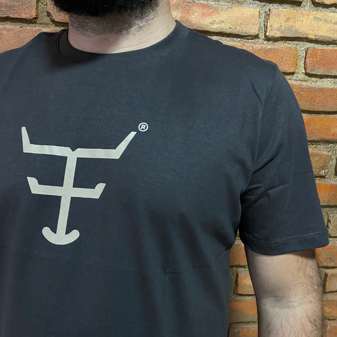 Camisa Texas Farm Masculina REF. CM589 MARROM CAFÉ/MARROM CÁQUI CLARO