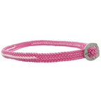 Bandinha de Chapéu Rosa e Branco Trançada Inox Regulável